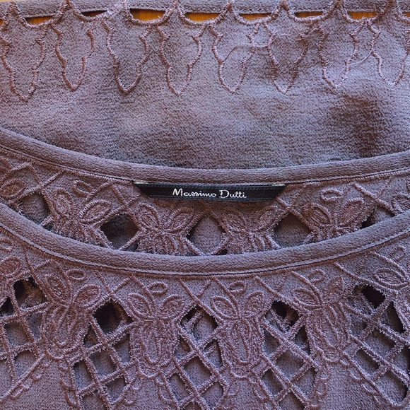 Massimo Dutti purple blouse cutouts small BL - Picture 5 of 5